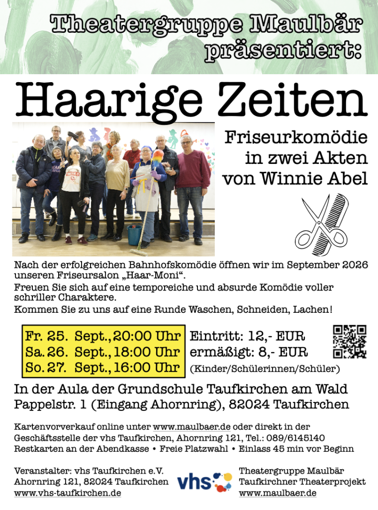 Plakat/Handzettel für die Haarigen Zeiten